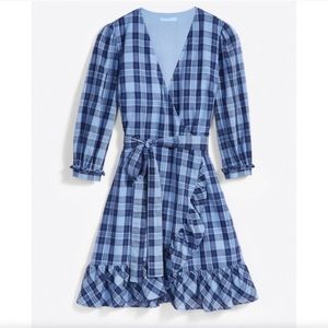 Draper James Reba Wrap Dress Midnight Plaid 2